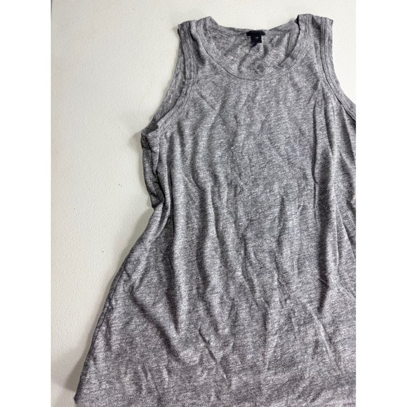 J. Crew Factory Gray Knot Front Cotton Tank Top Sleeveless Tie Tee - Women's XS - Picture 2 of 14